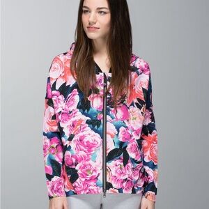 Lululemon Hold Your Om Hoodie in the Secret Garden floral print